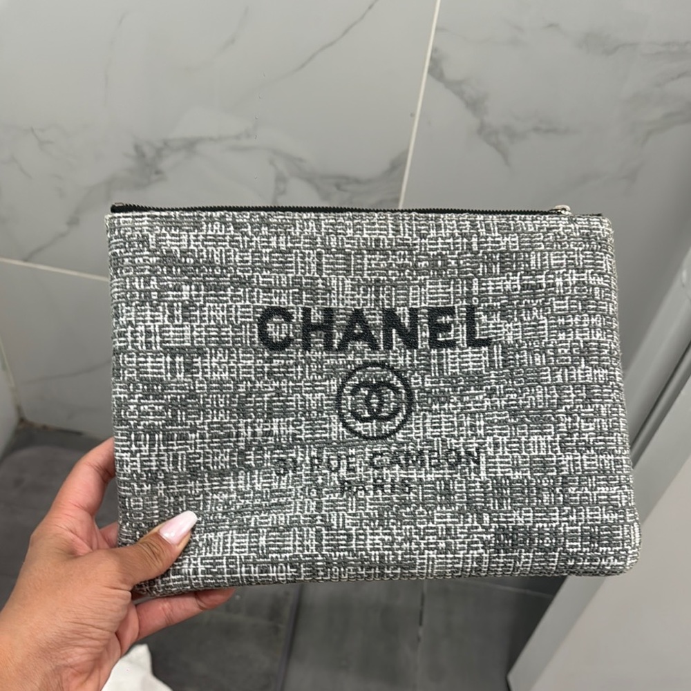 Chanel Black and White Pouch